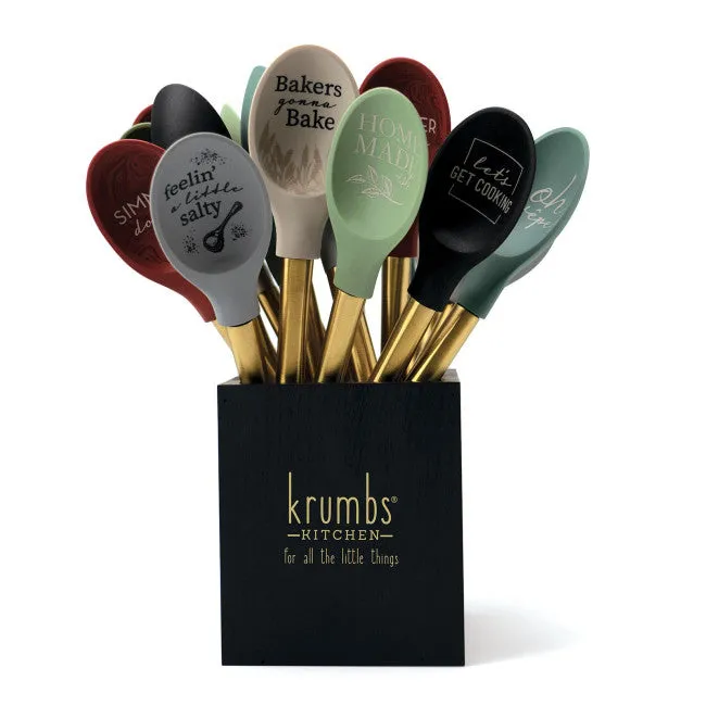 Canadian Gift Concept Assorted Silicone Spoons wGold Handle PreStyled Sets Canadian Gift Concept Assorted Silicone Spoons wGold Handle PreStyled Sets