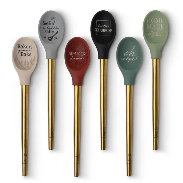 Canadian Gift Concept Assorted Silicone Spoons wGold Handle PreStyled Sets Canadian Gift Concept Assorted Silicone Spoons wGold Handle PreStyled Sets