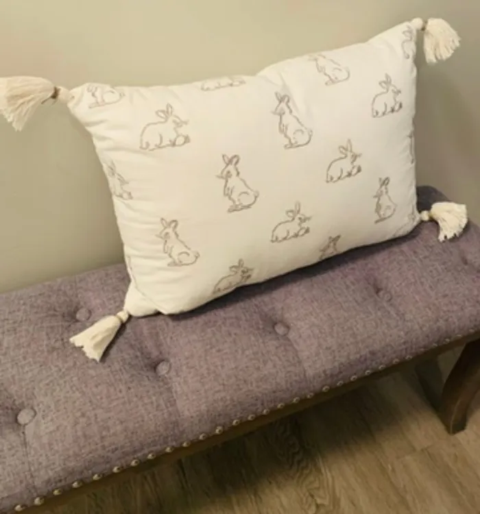 Candlewick Gift Shop Rabbit Decor Pillow Earrings