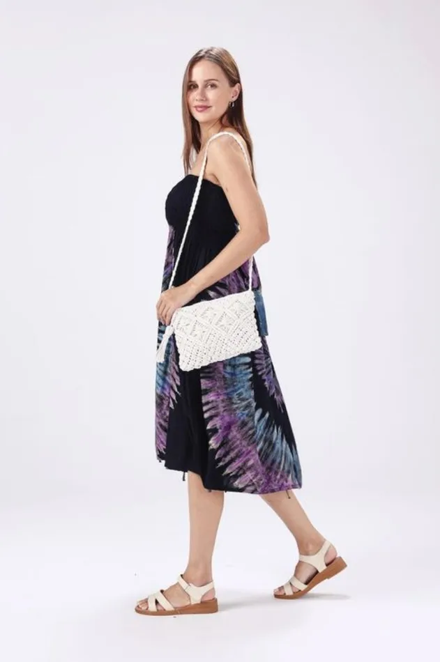 Candlewick Gift Shop Rings White Hand Woven Crossbody Bag Candlewick Gift Shop Rings White Hand Woven Crossbody Bag