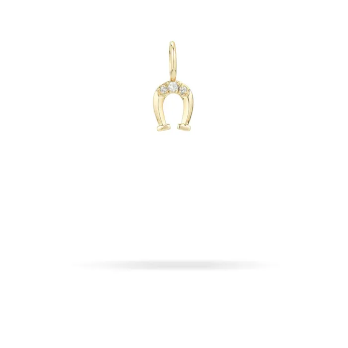 Charm Necklaces Adina Reyter Diamond Horseshoe Mini Bead Charm