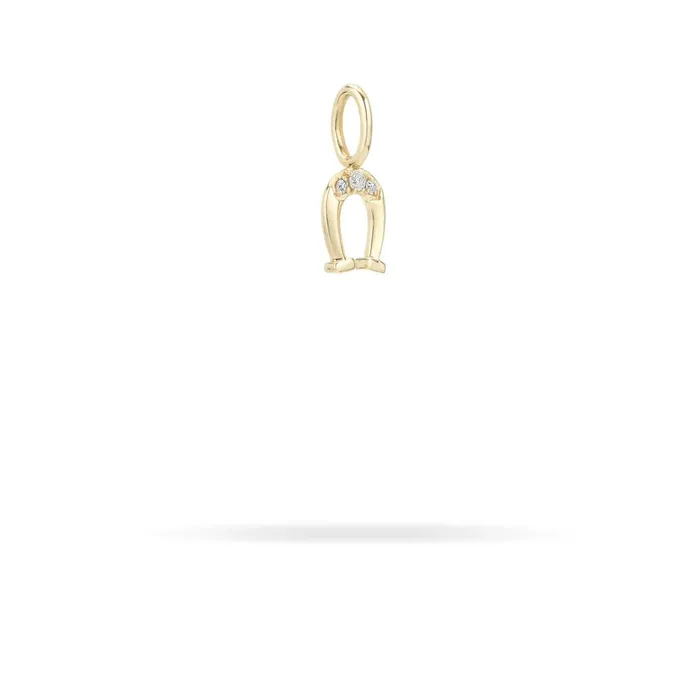 Charm Necklaces Adina Reyter Diamond Horseshoe Mini Bead Charm