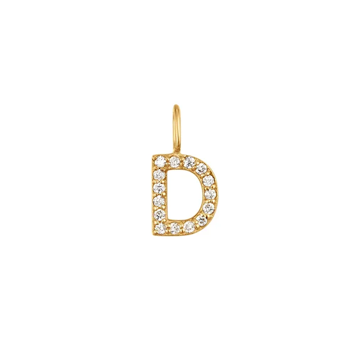 Charm Necklaces AURELIE GI D Diamond Initial Charm