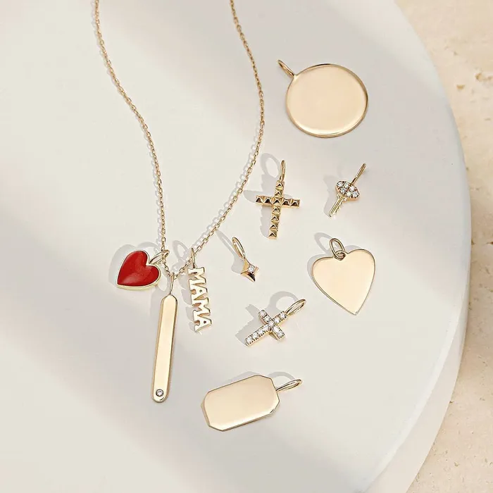 Charm Necklaces AURELIE GI HOPE Engravable Tag Charm