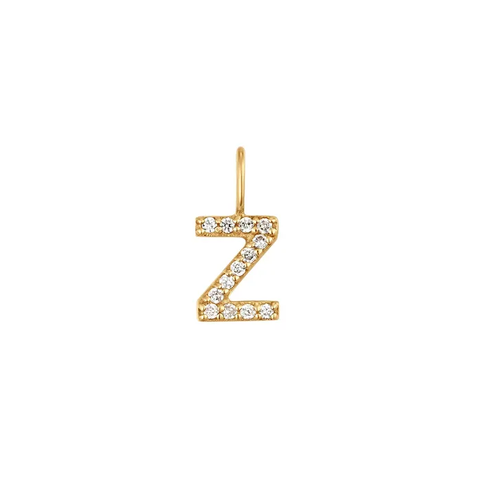 Charm Necklaces AURELIE GI Z Diamond Initial Charm