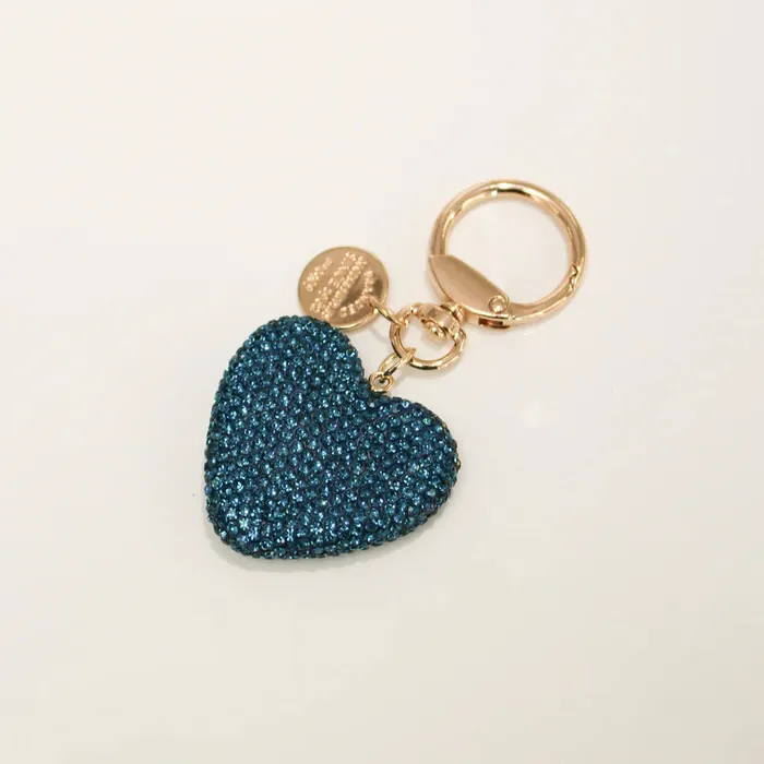 Charm Necklaces Candlewick Gift Shop Key Bag Heart Charm Teal