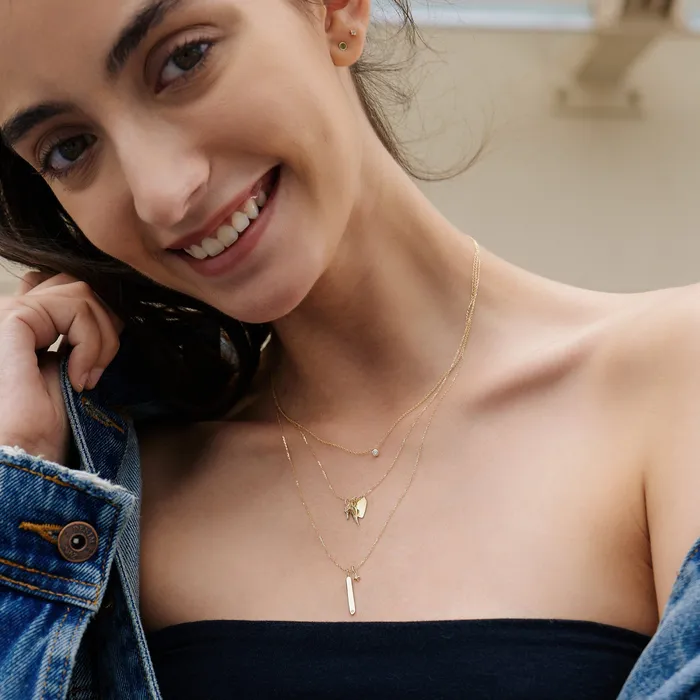 Charm Necklaces JOY Engravable Heart Charm AURELIE GI