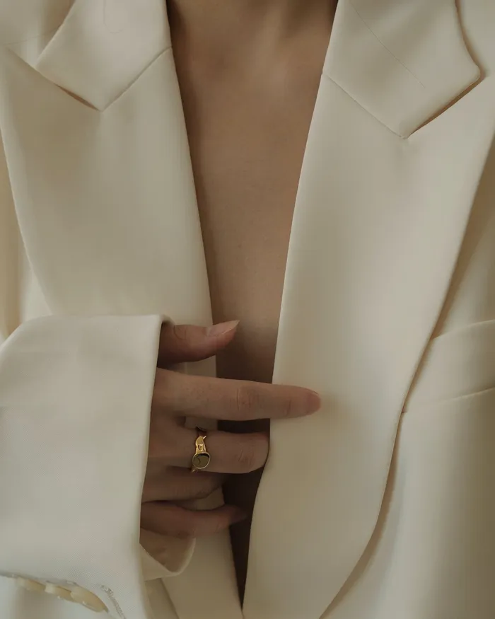 Dara Curved Signet Open Ring MYJN Rings