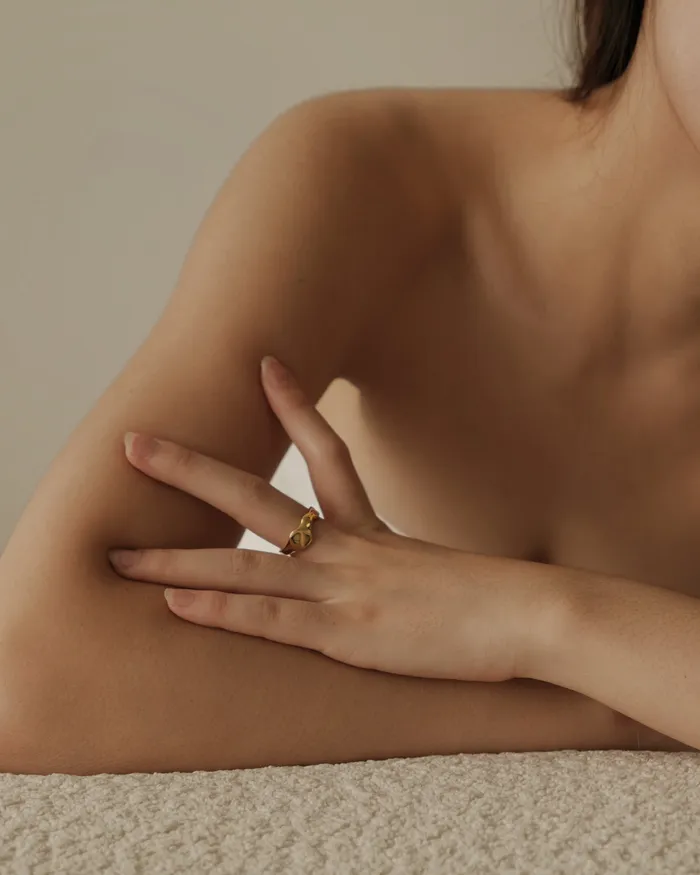 Dara Curved Signet Open Ring MYJN Rings