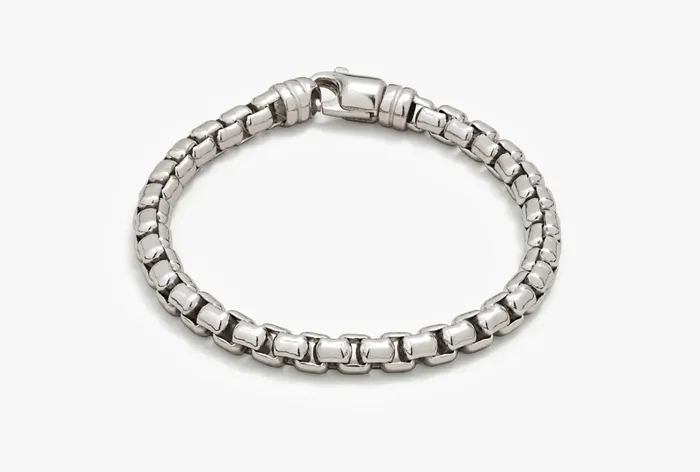 Degs Sal Bracelets Sterling Silver Round Box Chain Bracelet