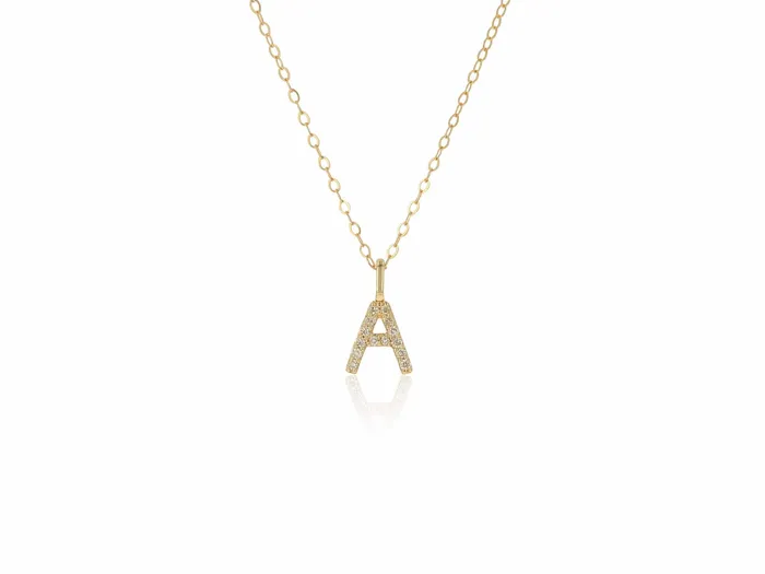 Diamond Letter Charm on Chain Rachel Reid Earrings