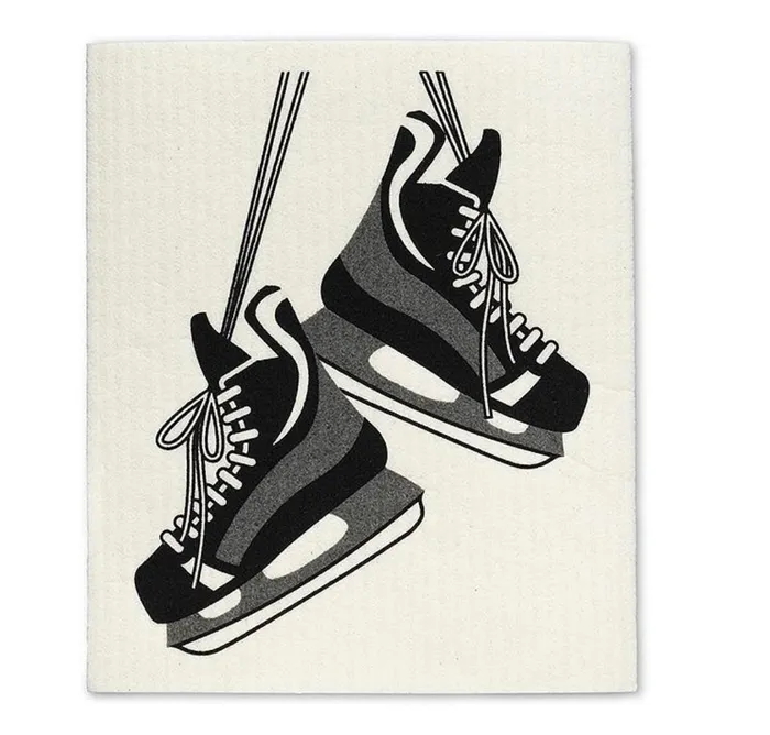 Earrings Abbott Hockey Skates Sticks Dishcloth Set2