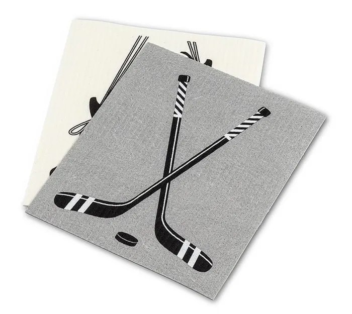 Earrings Abbott Hockey Skates Sticks Dishcloth Set2