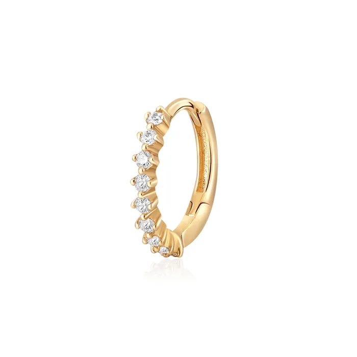 Earrings AURELIE GI CHICHI LabGrown Diamond Wishbone Huggie Hoop Earring