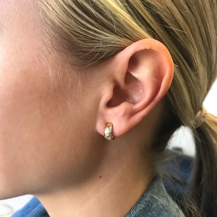 Earrings Celestial Diamonds Wide Huggie Hoops Adina Reyter
