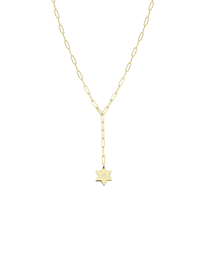 Earrings David Magen David Paperclip Lariat Miriam Merenfeld