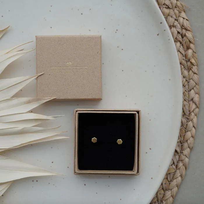 Earrings Frulein Tapir Hexagon Ohrstecker Frulein Tapir