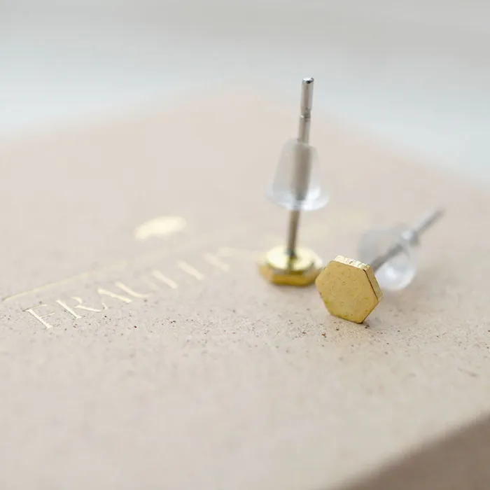 Earrings Frulein Tapir Hexagon Ohrstecker Frulein Tapir