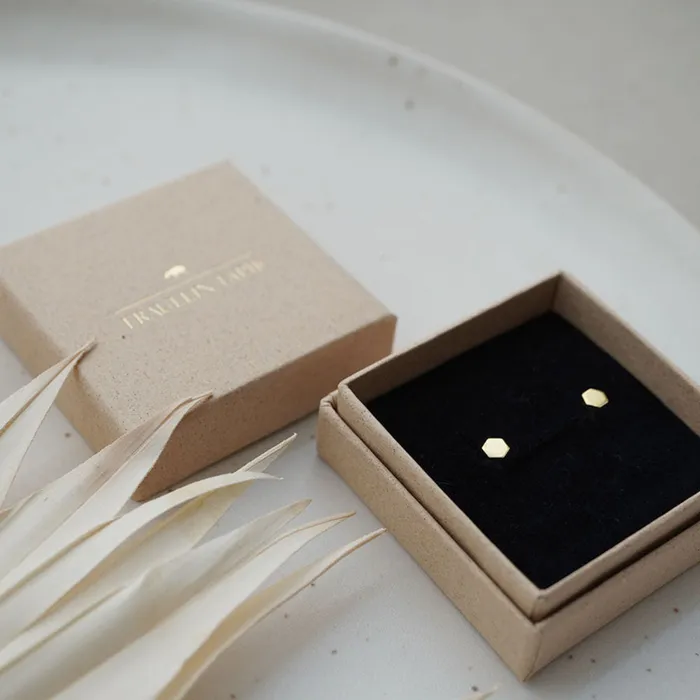Earrings Frulein Tapir Hexagon Ohrstecker Frulein Tapir