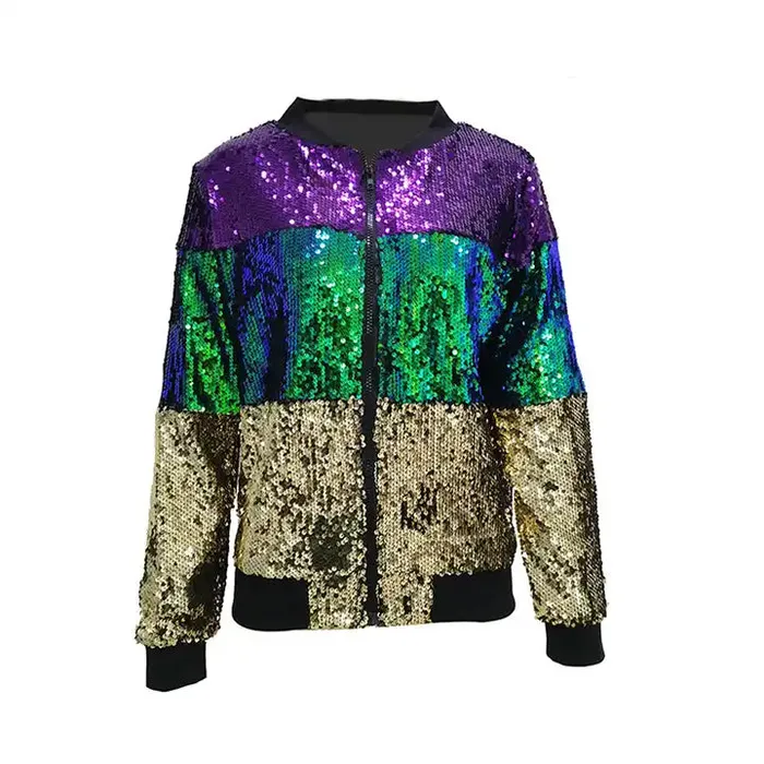 Earrings Get Signatured Mardi Gras Sequin Jacket