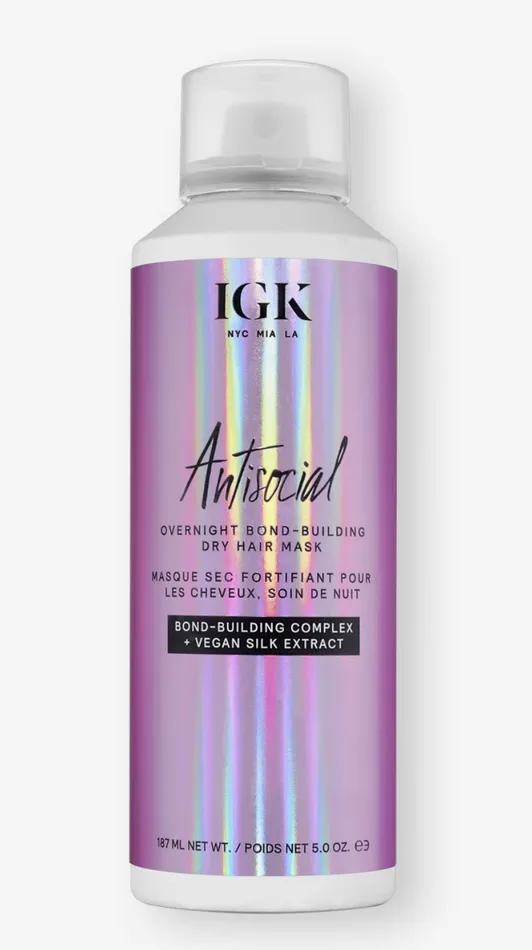 Earrings IGK Hair ANTISOCIAL Overnight Bond Building Dry Hair Mask