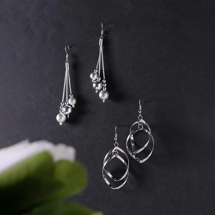 Earrings Kairangi Kairangi Earrings for Women and Girls Silver Beads Dangler Earrings Oval Shaped Western Long Danglers Earrings Combo Birthday Gift for girls women Anniversary Gift for Wife Earrings Kairangi Kairangi Earrings for Women and Girls Silver Beads Dangler Earrings Oval Shaped Western Long Danglers Earrings Combo Birthday Gift for girls women Anniversary Gift for Wife