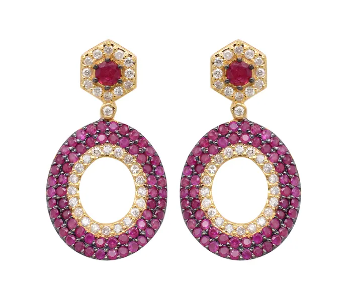 Earrings la muse RUBY ORBIT EARRINGS