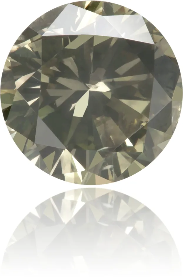 Earrings Natural Green Diamond Round 139 ct Polished Langerman Diamonds Earrings Natural Green Diamond Round 139 ct Polished Langerman Diamonds