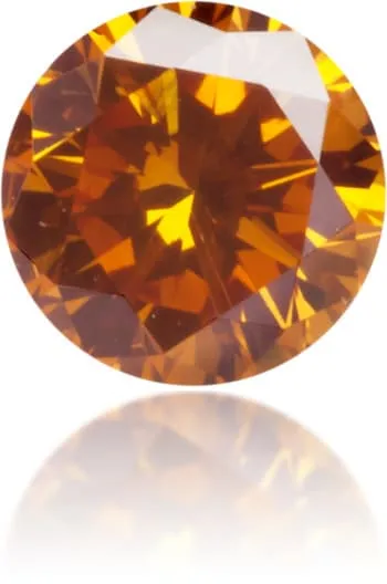 Earrings Natural Orange Diamond Round 021 ct Polished Langerman Diamonds