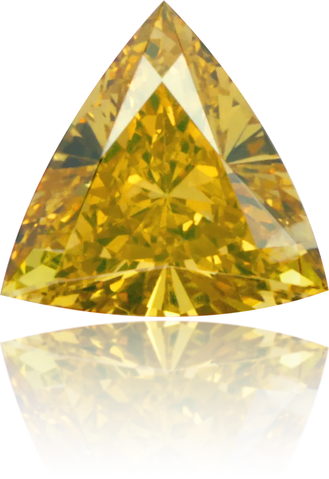 Earrings Natural Orange Diamond Triangle 025 ct Polished Langerman Diamonds