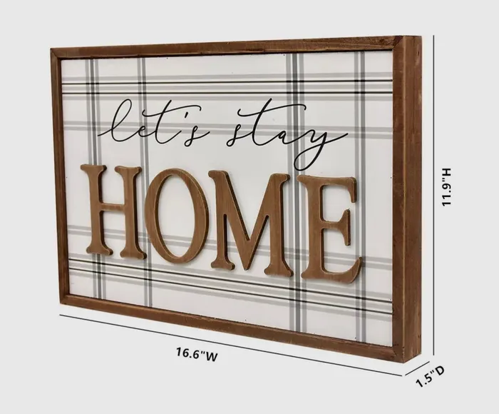 Earrings Paris Loft Lets Stay Home Sign