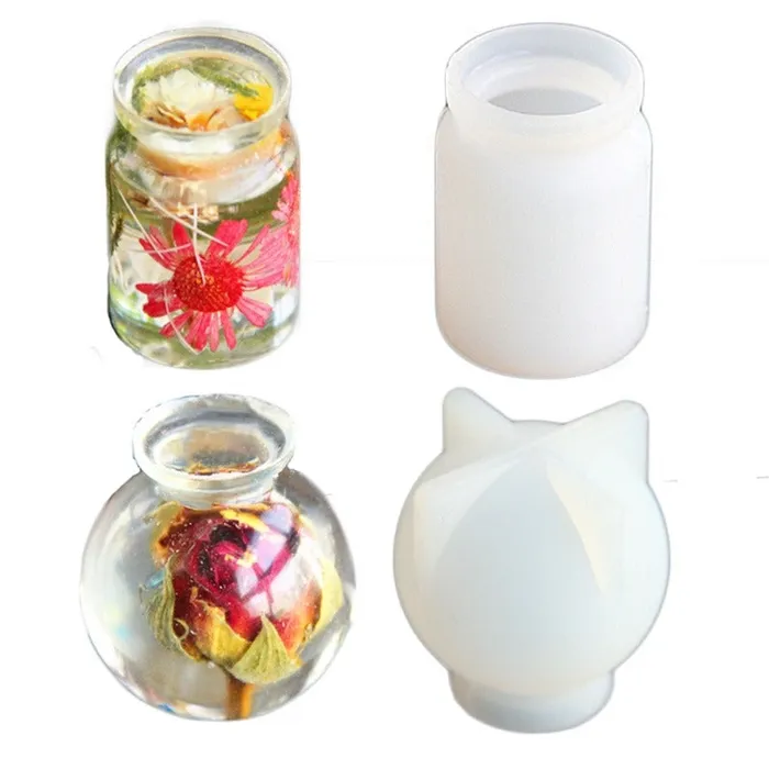 Earrings Resinarthub Small Bottle Storage Box Silicone Mold