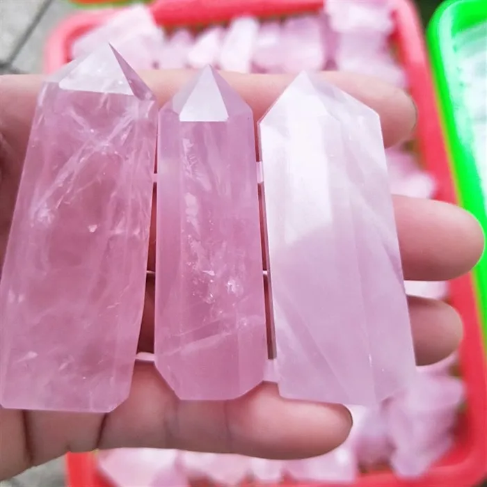 Earrings Rose Quartz Pillars metamorphidi