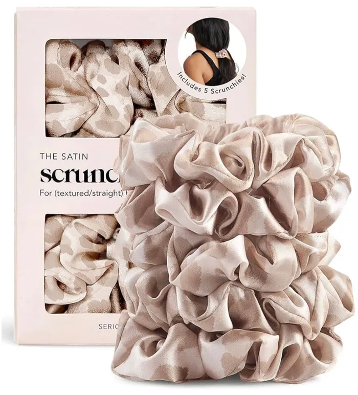 Earrings Satin Leopard Hair Scrunchies 5 Pack Candlewick Gift Shop