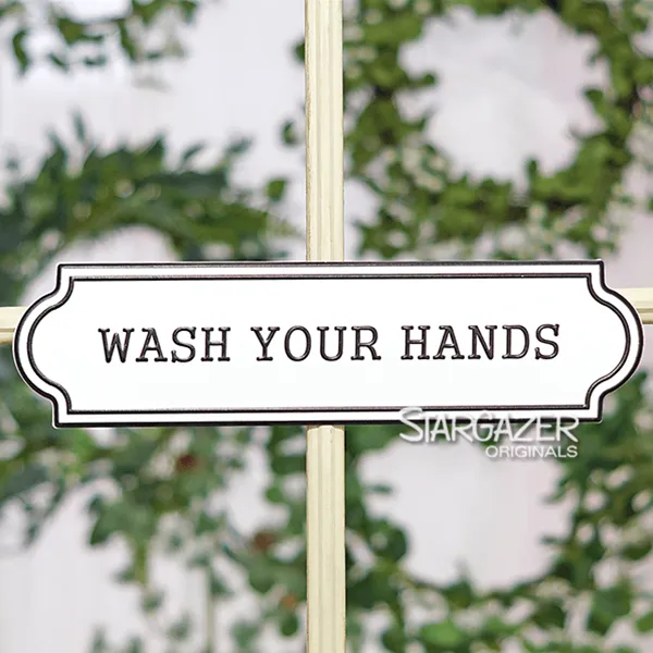 Earrings Stargazer Wash Your Hands Sign