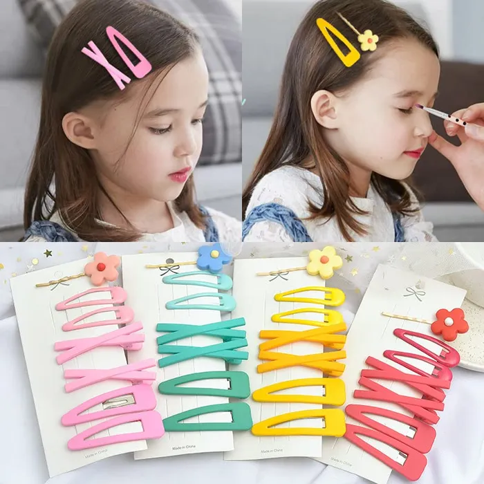 Earrings Yellow Chimes 14 Pcs Hair Clips for Girls Kids Women Cute Hair Accessories Bows Tic Tac Tik Tok Clips for Baby Girl Women Yellow Chimes