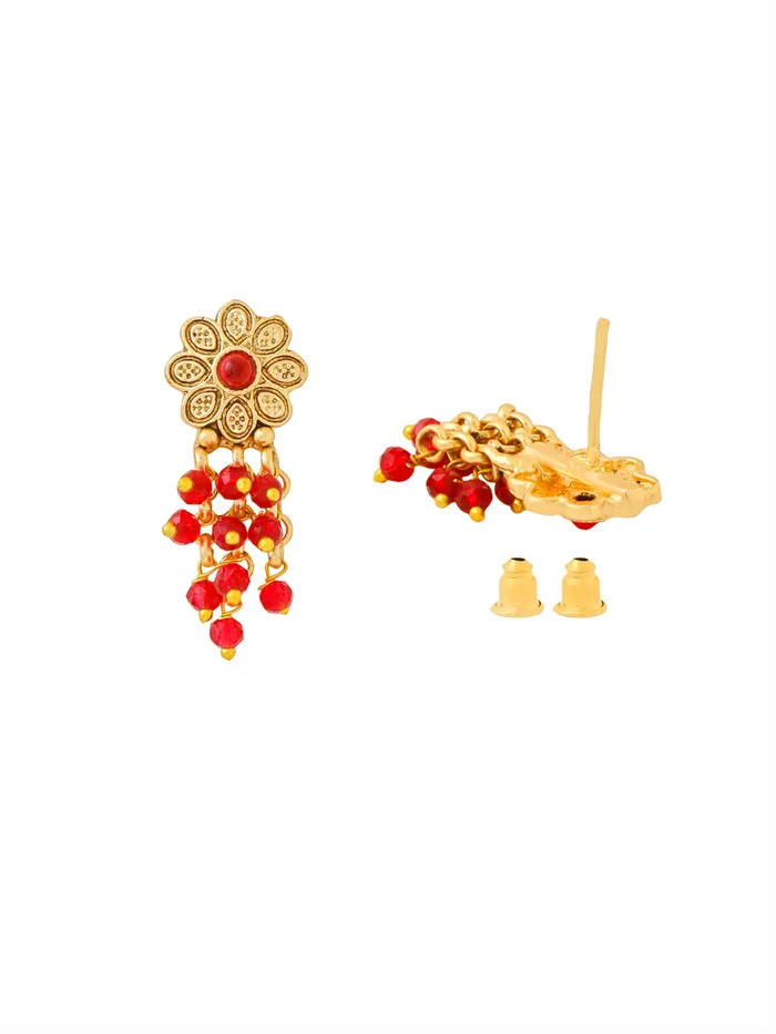 Earrings Yellow Chimes Gold Plated Drop Earrings Elegant Design 3 cm x 13 cm For Women