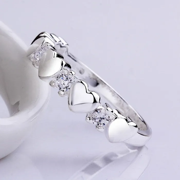 Earrings Yellow Chimes Hearts Full of Love Austrian Crystal Sterling Silver Plated Designer Ring for Girls by YELLOW CHIMES Earrings Yellow Chimes Hearts Full of Love Austrian Crystal Sterling Silver Plated Designer Ring for Girls by YELLOW CHIMES