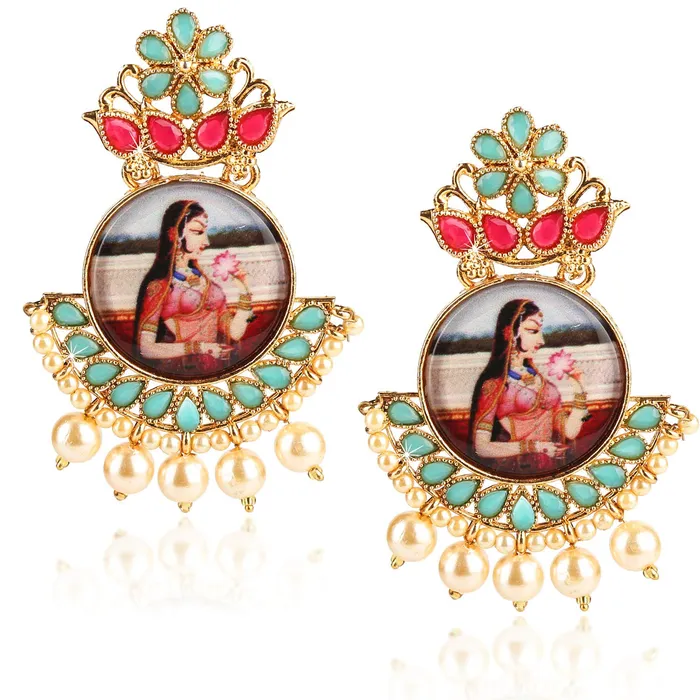 Earrings Yellow Chimes Rajwada Stylish Traditional Pearl Chandbali Earrings for Women and Girls Yellow Chimes Earrings Yellow Chimes Rajwada Stylish Traditional Pearl Chandbali Earrings for Women and Girls Yellow Chimes