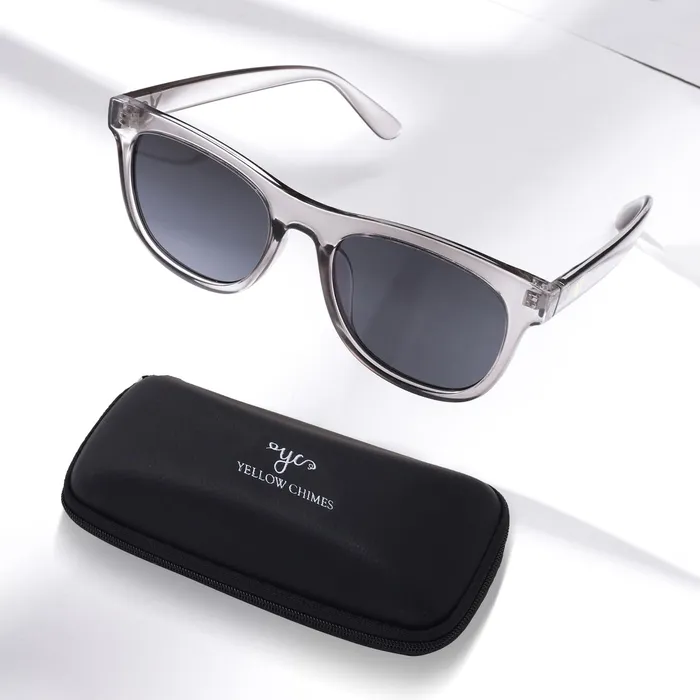 Earrings Yellow Chimes Round Sunglasses for Women Men Unisex Polarized Sunglasses for Women Men Unisex Stylish and Trendy Sunglasses Unisex 100 UV 400 Protection with Case Pack of 1 Medium Yellow Chimes