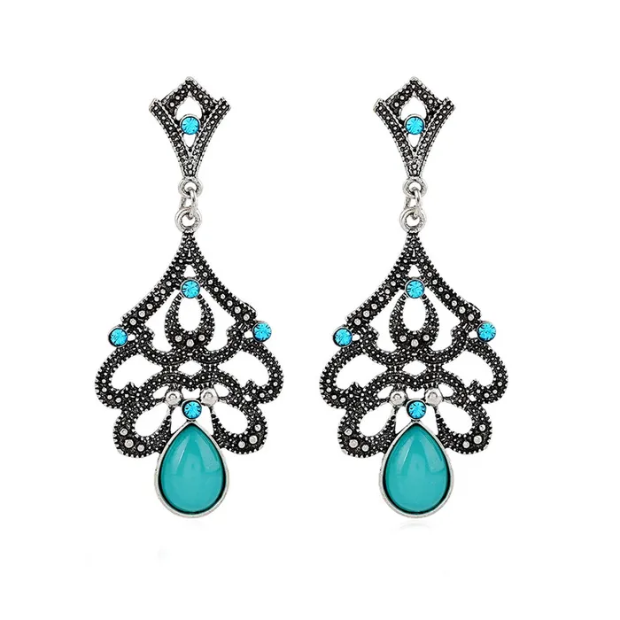 Earrings Yellow Chimes Tribal Vintage Grey Green Dangle Earring for Women Girls Yellow Chimes Earrings Yellow Chimes Tribal Vintage Grey Green Dangle Earring for Women Girls Yellow Chimes