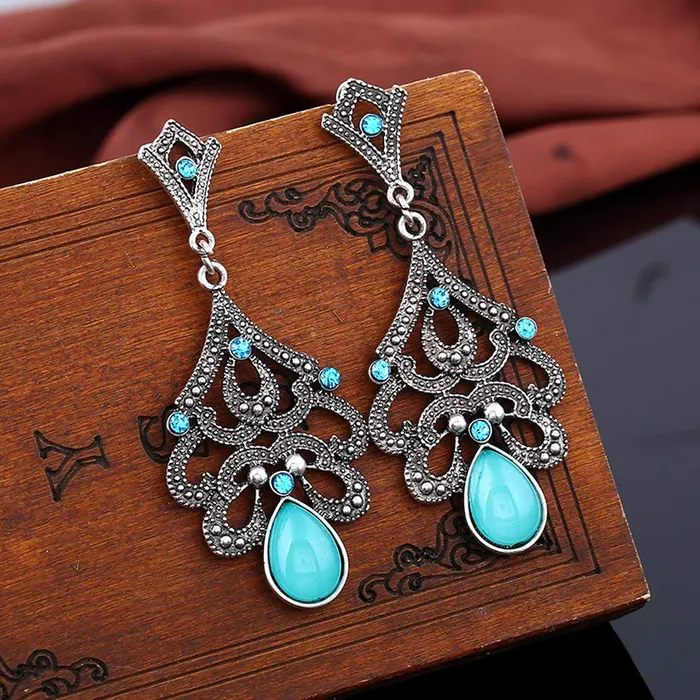 Earrings Yellow Chimes Tribal Vintage Grey Green Dangle Earring for Women Girls Yellow Chimes