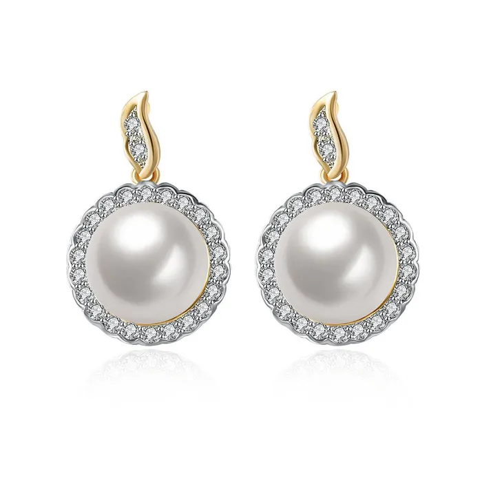 Earrings Yellow Chimes Yellow Chimes A5 Grade Crystal Champagne Gold Plated Pearl Earrings for Women Girls Earrings Yellow Chimes Yellow Chimes A5 Grade Crystal Champagne Gold Plated Pearl Earrings for Women Girls