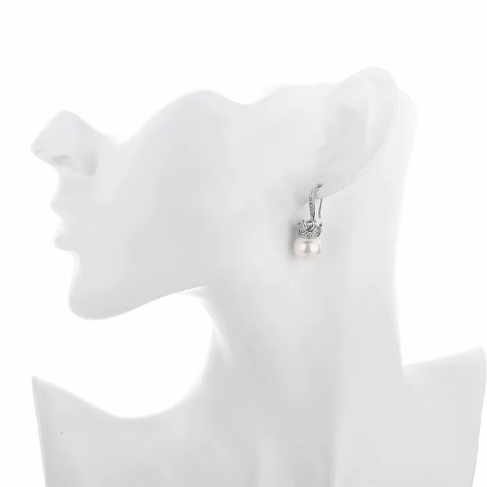 Earrings Yellow Chimes Yellow Chimes A5 Grade Crystal Fresh Water Pearl Drop Earring for Women Girls