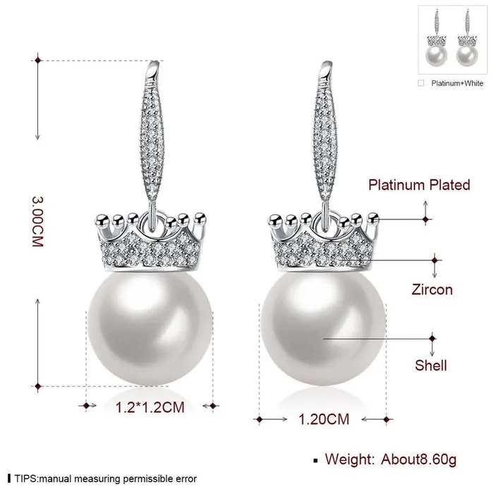 Earrings Yellow Chimes Yellow Chimes A5 Grade Crystal Fresh Water Pearl Drop Earring for Women Girls