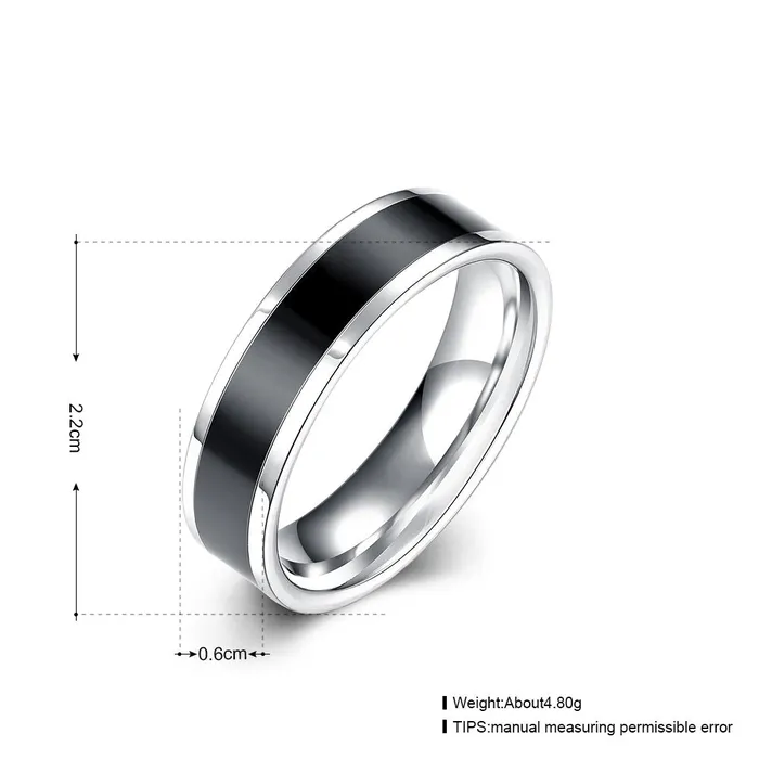 Earrings Yellow Chimes Yellow Chimes Black Silver Rings For Men Pack of 1 Stainless Steel Men Ring Dual Tone Design Black Silver Finger Ring for Boys Ideal Gift For Men and Boys