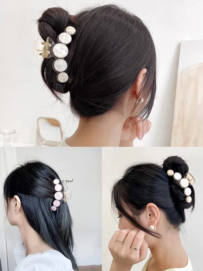 Earrings Yellow Chimes Yellow Chimes Claw Clips for Women Hair Clutches for Women Hair Accessories For Women Claw Clip Multicolor Big Clutchers for Hair Clutcher for women and Girls Gift for Women Girls Design 5