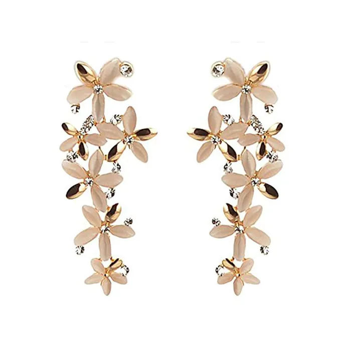 Earrings Yellow Chimes Yellow Chimes Danglers Earrings for Women Floral Design Gold Plated Opal Crystal Dangle Earrings For Women and Girls Earrings Yellow Chimes Yellow Chimes Danglers Earrings for Women Floral Design Gold Plated Opal Crystal Dangle Earrings For Women and Girls
