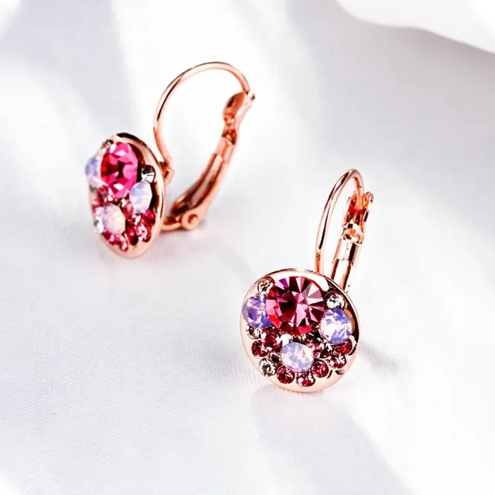 Earrings Yellow Chimes Yellow Chimes Earrings for Women and Girls 2 Pair Combo of Pink Crystal Clip On Earrings and Butterfly Designed Stud Birthday Gift for Girls and Women Anniversary Gift for Wife