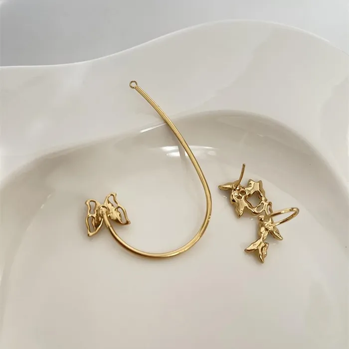 Earrings Yellow Chimes Yellow Chimes Earrings for Women and Girls Ear Cuff 2 Pcs Combo of Gold Toned Cartilage Ear Clips Earrings Birthday Gift for Girls and Women Anniversary Gift for Wife
